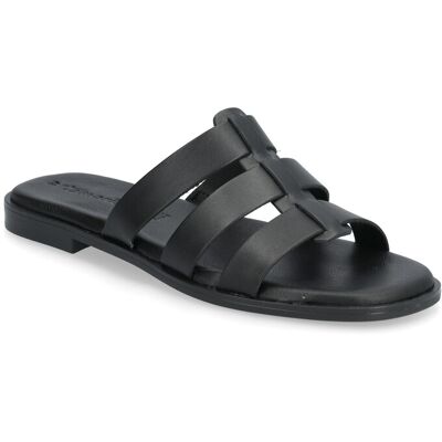 Tamaris Women Slides 42 BLACK LEATHER 42 Tamaris Women Slides 42 BLACK LEATHER 42