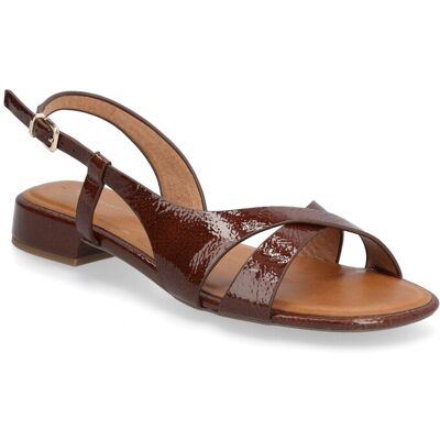 Tamaris Women Sandals 38 COGNAC PATENT 38 Tamaris Women Sandals 38 COGNAC PATENT 38
