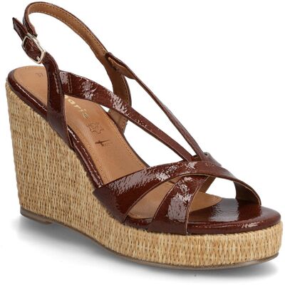 Tamaris Women Sandals 36 COGNAC PATENT 36 Tamaris Women Sandals 36 COGNAC PATENT 36