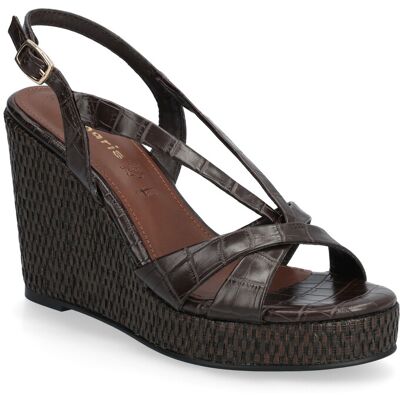 Tamaris Women Sandals 37 MOCCA CROCO 37 Tamaris Women Sandals 37 MOCCA CROCO 37