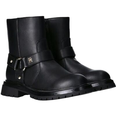 Tommy Hilfiger Booties Faux Leather 33/21.5CM BLACK 33/21.5CM Tommy Hilfiger Booties Faux Leather 33/21.5CM BLACK 33/21.5CM