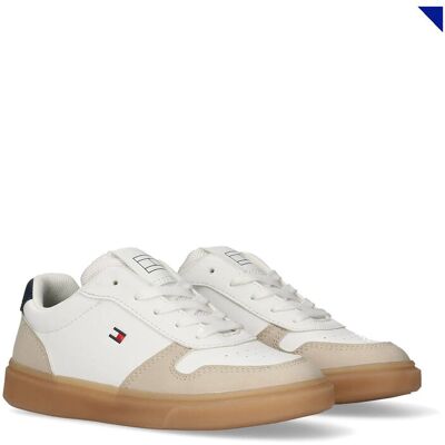Tommy Hilfiger Low Cut Lace-Up Sneaker 37 BEIGE/WHITE/BLUE 37 Tommy Hilfiger Low Cut Lace-Up Sneaker 37 BEIGE/WHITE/BLUE 37