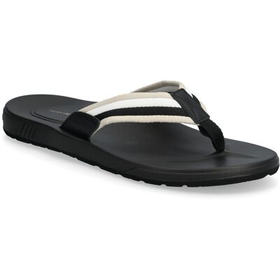 Tommy Hilfiger Molded Hilfiger Rwb Beach Sandal 44 BLACK 44 Tommy Hilfiger Molded Hilfiger Rwb Beach Sandal 44 BLACK 44