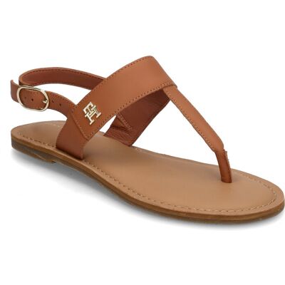 Tommy Hilfiger Leather Thong Sandal 36 CINNAMON BARK 36 Tommy Hilfiger Leather Thong Sandal 36 CINNAMON BARK 36