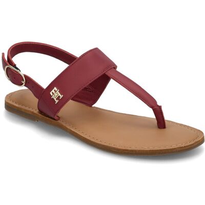 Tommy Hilfiger Leather Thong Sandal 36 ROUGE 36 Tommy Hilfiger Leather Thong Sandal 36 ROUGE 36