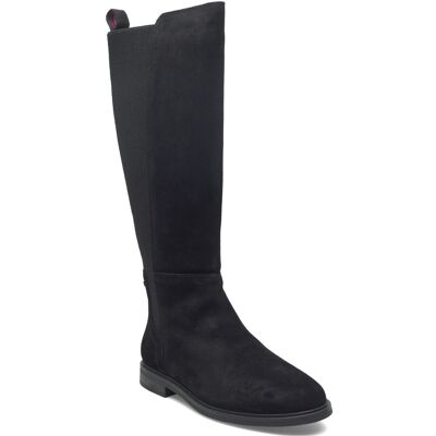 Tommy Hilfiger Flag Suede Long Boot 40 BLACK 40 Tommy Hilfiger Flag Suede Long Boot 40 BLACK 40