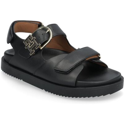Tommy Hilfiger Leather Sporty Sandal 36 BLACK 36 Tommy Hilfiger Leather Sporty Sandal 36 BLACK 36