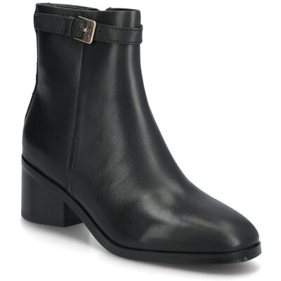 Tommy Hilfiger Th Buckle Riding Mid Heel Bootie 40 BLACK 40 Tommy Hilfiger Th Buckle Riding Mid Heel Bootie 40 BLACK 40