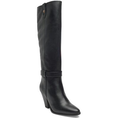 Tommy Hilfiger Th T-Strap Lthr Pointy Long Boot 40 BLACK 40 Tommy Hilfiger Th T-Strap Lthr Pointy Long Boot 40 BLACK 40