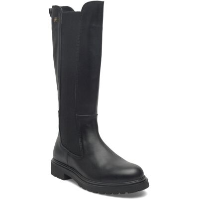 Tommy Hilfiger Th Lthr Cleated Long Boot 42 BLACK 42 Tommy Hilfiger Th Lthr Cleated Long Boot 42 BLACK 42
