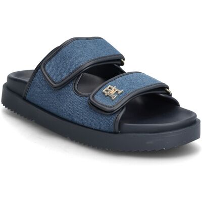 Tommy Hilfiger Double Strap Denim Sandal 36 DENIM 36 Tommy Hilfiger Double Strap Denim Sandal 36 DENIM 36