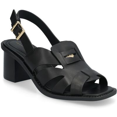Tommy Hilfiger Cross Blocked Heel Sandal 36 BLACK 36 Tommy Hilfiger Cross Blocked Heel Sandal 36 BLACK 36