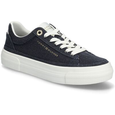 Tommy Hilfiger Th Foxing Platform Washed Canvas 36 SPACE BLUE 36 Tommy Hilfiger Th Foxing Platform Washed Canvas 36 SPACE BLUE 36