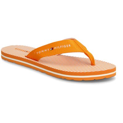 Tommy Hilfiger Th Ithaca Stripe Summer Sandal 36 ORANGE HYPE 36 Tommy Hilfiger Th Ithaca Stripe Summer Sandal 36 ORANGE HYPE 36