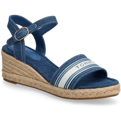 Tommy Hilfiger Mid Wedge Espad Webbing 38 DENIM 38 Tommy Hilfiger Mid Wedge Espad Webbing 38 DENIM 38