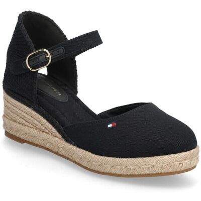 Tommy Hilfiger Mid Wedge Espad Closed Toe 40 BLACK 40 Tommy Hilfiger Mid Wedge Espad Closed Toe 40 BLACK 40