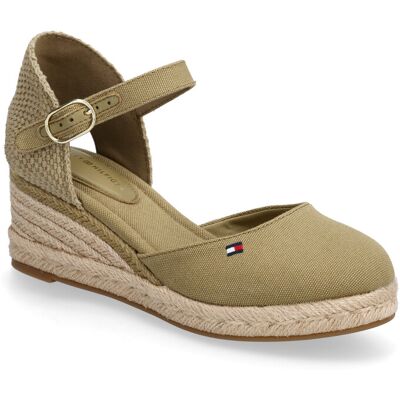 Tommy Hilfiger Mid Wedge Espad Closed Toe 39 MUSTARD CLAY 39 Tommy Hilfiger Mid Wedge Espad Closed Toe 39 MUSTARD CLAY 39