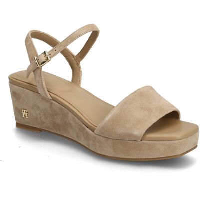 Tommy Hilfiger Suede Wrapped Mid Wedge 38 SAFARI CANVAS 38 Tommy Hilfiger Suede Wrapped Mid Wedge 38 SAFARI CANVAS 38