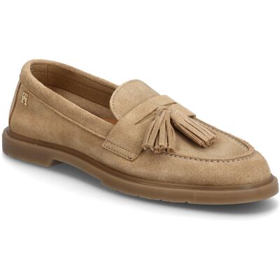 Tommy Hilfiger Light Suede Tassel Loafer 41 SAFARI CANVAS 41 Tommy Hilfiger Light Suede Tassel Loafer 41 SAFARI CANVAS 41