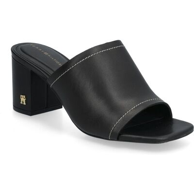 Tommy Hilfiger Th Block Heel Mule Lth 41 BLACK 41 Tommy Hilfiger Th Block Heel Mule Lth 41 BLACK 41