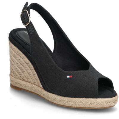 Tommy Hilfiger Flag High Wedge Espad Slingback 42 BLACK 42 Tommy Hilfiger Flag High Wedge Espad Slingback 42 BLACK 42