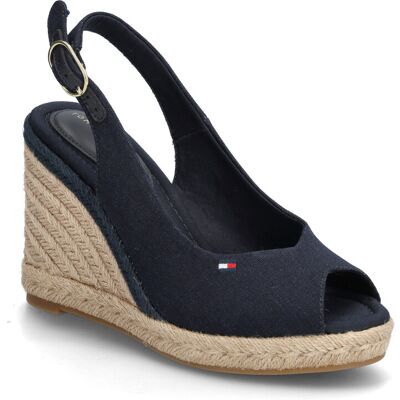 Tommy Hilfiger Flag High Wedge Espad Slingback 39 SPACE BLUE 39 Tommy Hilfiger Flag High Wedge Espad Slingback 39 SPACE BLUE 39