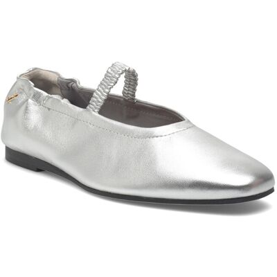 Tommy Hilfiger Silver Lth Ellastic Ballerina 37 SILVER 37 Tommy Hilfiger Silver Lth Ellastic Ballerina 37 SILVER 37