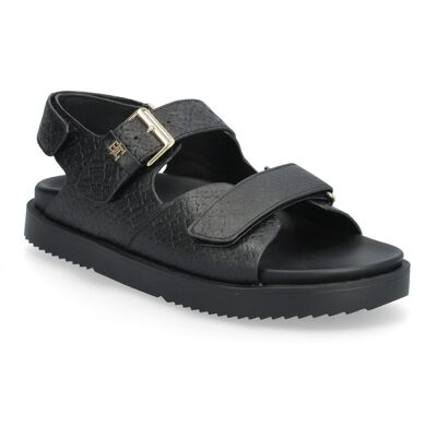 Tommy Hilfiger Adjustable Double Strap Sandal 36 BLACK 36 Tommy Hilfiger Adjustable Double Strap Sandal 36 BLACK 36