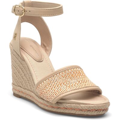 Tommy Hilfiger High Wedge Espad Raffia 39 NATURAL ORANGE THUNDER 39 Tommy Hilfiger High Wedge Espad Raffia 39 NATURAL ORANGE THUNDER 39