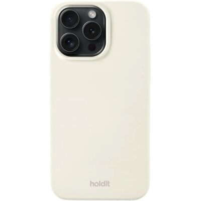 Holdit iPhone 15 Pro Max Mjuk Touched Silikonfodral - Mjukt Linne - Skal Holdit iPhone 15 Pro Max Mjuk Touched Silikonfodral - Mjukt Linne - Skal