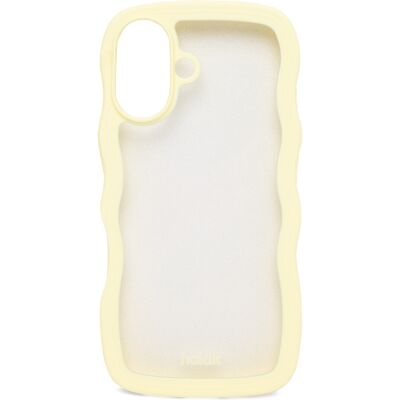 Holdit iPhone 16 Vågig Skal - Lemonade / Transparenta Holdit iPhone 16 Vågig Skal - Lemonade / Transparenta