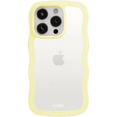 Holdit iPhone 15 Pro Max Vågformigt Skal - Lemonade / Transparent Holdit iPhone 15 Pro Max Vågformigt Skal - Lemonade / Transparent