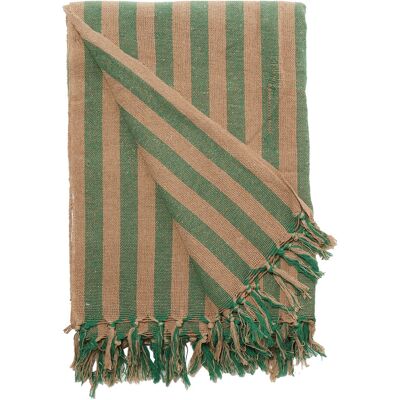 Au Maison Throw, Stripe 130X180CM GREEN/CREAM 130X180CM Au Maison Throw, Stripe 130X180CM GREEN/CREAM 130X180CM
