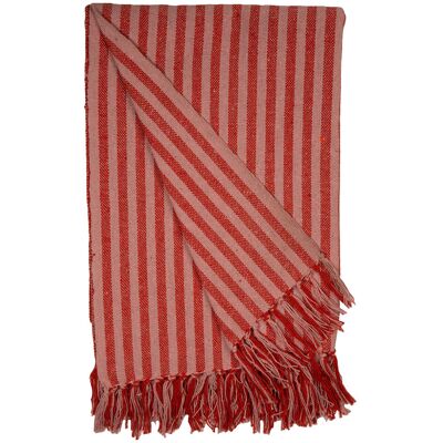 Au Maison Throw, Stripe 130X180CM ROSE/RED 130X180CM Au Maison Throw, Stripe 130X180CM ROSE/RED 130X180CM