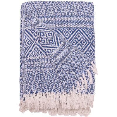 Au Maison Throw 130X180CM ROYAL/NATURE 130X180CM Au Maison Throw 130X180CM ROYAL/NATURE 130X180CM
