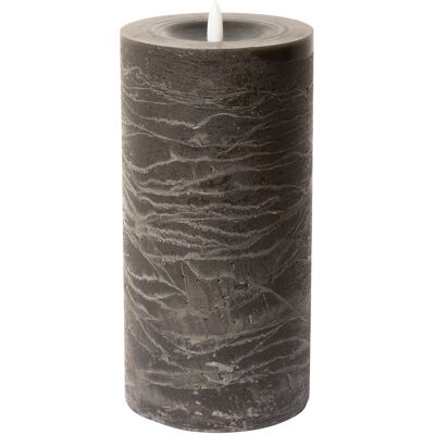 C'est Bon Rustic Finish Led Pillar Candle H20CM CHARCOAL H20CM C'est Bon Rustic Finish Led Pillar Candle H20CM CHARCOAL H20CM