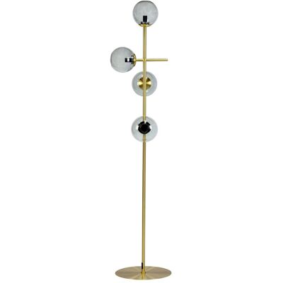 Dyberg Larsen Como Gulvlampe Røg/ Messing H34CM BRASS/ SMOKE H34CM Dyberg Larsen Como Gulvlampe Røg/ Messing H34CM BRASS/ SMOKE H34CM