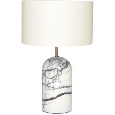 ENKEL LIVING Flair Table Lamp White-Black Marble Base H49CM WHITE-BLACK, NATURAL H49CM ENKEL LIVING Flair Table Lamp White-Black Marble Base H49CM WHITE-BLACK, NATURAL H49CM