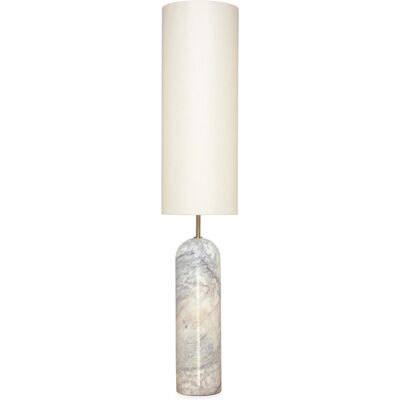 ENKEL LIVING Flair Floor Lamp White-Black Marble Base H129.2CM WHITE-BLACK, NATURAL H129.2CM ENKEL LIVING Flair Floor Lamp White-Black Marble Base H129.2CM WHITE-BLACK, NATURAL H129.2CM