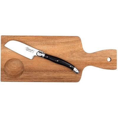 Laguiole Style de Vie Cutting Board And Oisterknife Santoku 12X30X8CM STEEL - WOOD 12X30X8CM Laguiole Style de Vie Cutting Board And Oisterknife Santoku 12X30X8CM STEEL - WOOD 12X30X8CM