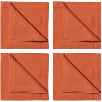 LINUM Robert Napkin 4-Pack 45X45CM RUSTY ORANGE 45X45CM LINUM Robert Napkin 4-Pack 45X45CM RUSTY ORANGE 45X45CM