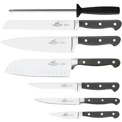 Lion Sabatier Knife Set Pluton 7-Pack ONE SIZE STEEL/BLACK ONE SIZE Lion Sabatier Knife Set Pluton 7-Pack ONE SIZE STEEL/BLACK ONE SIZE