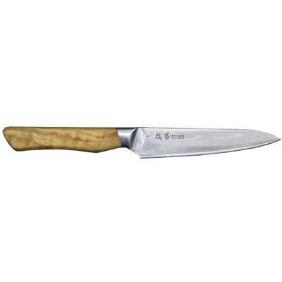 Satake Kaizen Petty Paring Knife 12Cm L:12CM OLIVE BEIGE AND STEEL L:12CM Satake Kaizen Petty Paring Knife 12Cm L:12CM OLIVE BEIGE AND STEEL L:12CM