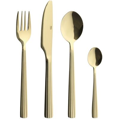 Aida Raw - Bestik 16 Dele Sæt Champagne Guld Farvet Belægning 4 X (Kniv, Ske, Gaffel, Kaffeske) Gaveæske ONE SIZE x 27.6 CHAMPAGNE GOLD ONE SIZE x 27.6 Aida Raw - Bestik 16 Dele Sæt Champagne Guld Farvet Belægning 4 X (Kniv, Ske, Gaffel, Kaffeske) Gaveæske ONE SIZE x 27.6 CHAMPAGNE GOLD ONE SIZE x 27.6