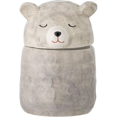 Bloomingville Puk Jar W/Lid 440 ML GREY 440 ML Bloomingville Puk Jar W/Lid 440 ML GREY 440 ML