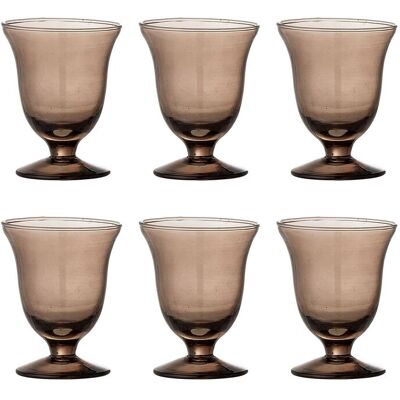 Bloomingville Florentine Wine Glass Ø8XH10CM BROWN Ø8XH10CM Bloomingville Florentine Wine Glass Ø8XH10CM BROWN Ø8XH10CM
