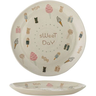 Bloomingville Sweets Plate Ø 24 CM NATURE Ø 24 CM Bloomingville Sweets Plate Ø 24 CM NATURE Ø 24 CM