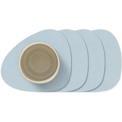 LIND DNA 4-Set Glass Mat Curve Nupo 11X13CM SOFT SKY 11X13CM LIND DNA 4-Set Glass Mat Curve Nupo 11X13CM SOFT SKY 11X13CM