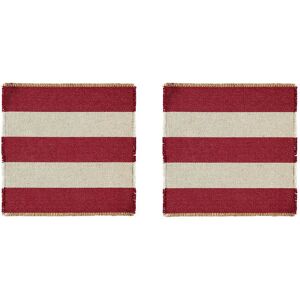 Noble House Place Mat Jute Stripe 2-P 38X38CM x 38 RED 38X38CM x 38 Noble House Place Mat Jute Stripe 2-P 38X38CM x 38 RED 38X38CM x 38