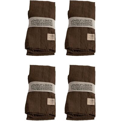 Lovely Linen Lovely Napkin 45X45CM CHOCOLATE 45X45CM Lovely Linen Lovely Napkin 45X45CM CHOCOLATE 45X45CM